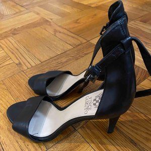 Vince Camuto Court Ankle Strap Black Sandals Size 7